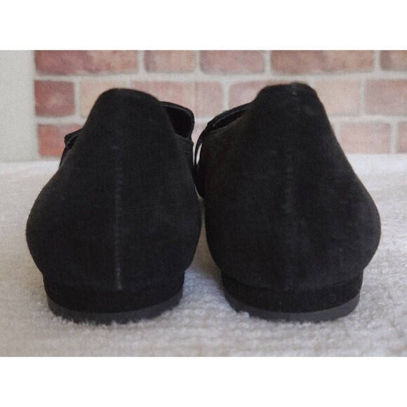 Sole Society Women's Shoes Size 10M Kelynn Black Suede Loafers Rhinestone Bling - Picture 6 of 9